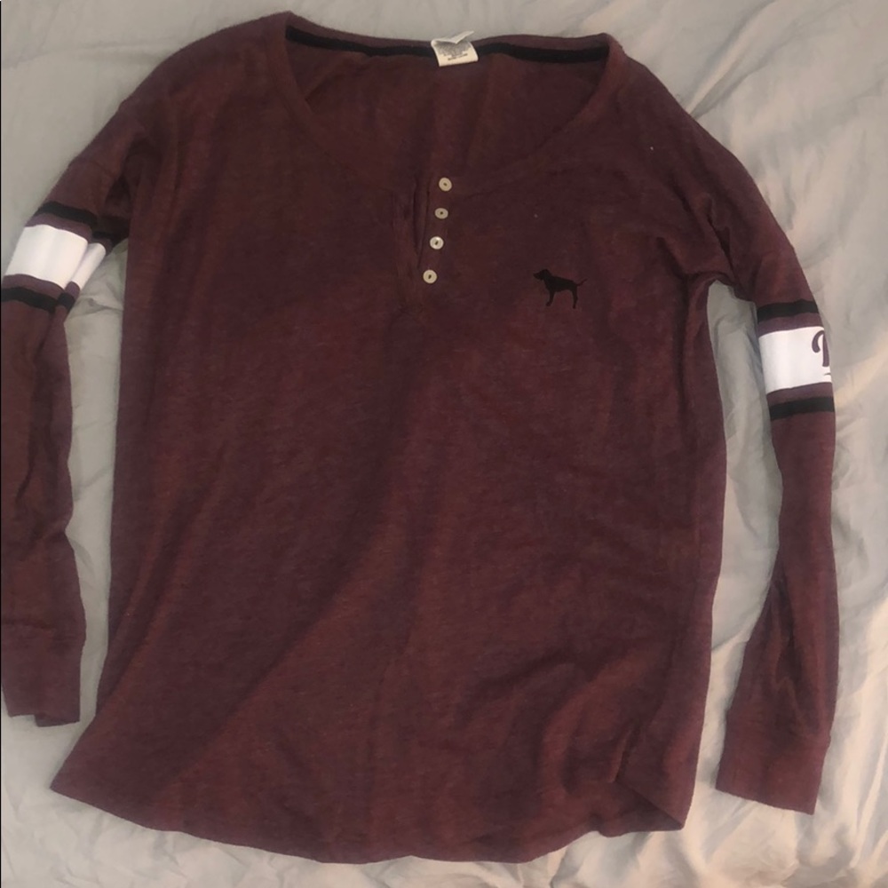 pink marroon shirt